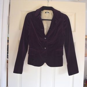 J. Crew vintage Purple velvet fitted blazer